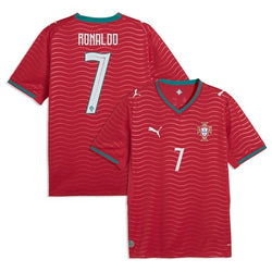 Puma FPF Portugal 2026 World Cup Home Jersey Replica Youth Ronaldo #7