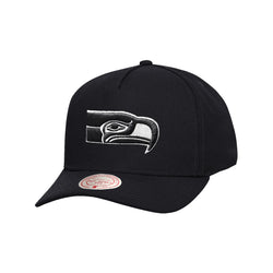 Mitchell & Ness NFL Black & White Pro Pinch Fit Snapback Cap Seattle Seahawks
