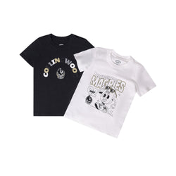 AFL Kids Twin Pack Graphic Tee Collingwood Magpies