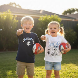 AFL Kids Twin Pack Graphic Tee Carlton Blues