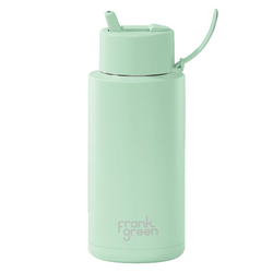 Frank Green 34oz Stainless Steel Ceramic Reusable Bottle Mint Gelato with Flip Straw Lid