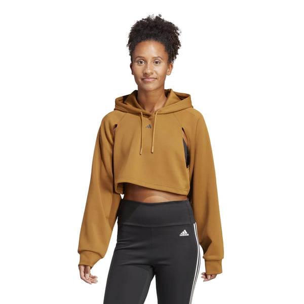 Adidas Womens HIIT Aeroready Crop Training Hoodie