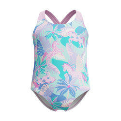Speedo Girls Print Crossback One Piece