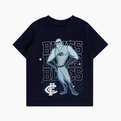 AFL Kids Graphic Tee Carlton Blues