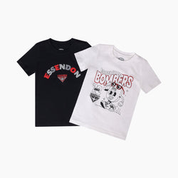 AFL Kids Twin Pack Graphic Tee Essendon Bombers