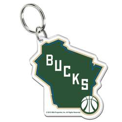 WinCraft Premium Acrylic Key Ring Milwaukee Bucks