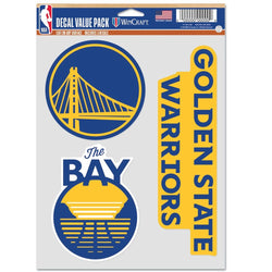 WinCraft Multi-Use Sticker 3 Decal Fan Pack Golden State Warriors