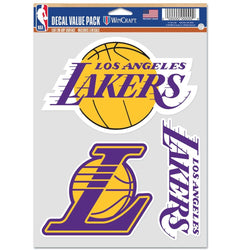 WinCraft Multi-Use Sticker 3 Decal Fan Pack L.A. Lakers