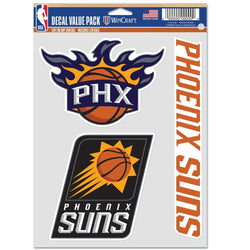 WinCraft Multi-Use Sticker 3 Decal Fan Pack Phoenix Suns