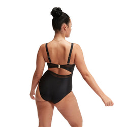 Speedo Womens Shaping Mesh Detail One Piece Swimsuit