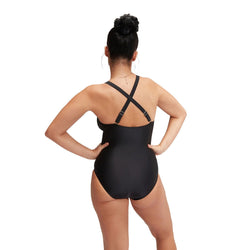 Speedo Womens Shaping V neck One Piece Swimsuit