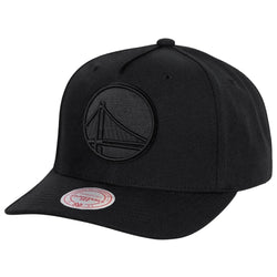 Mitchell & Ness MVP Black Team Logo Snapback Cap Golden State Warriors