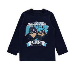 AFL Kids Supporter Long Sleeve Tee Carlton Blues