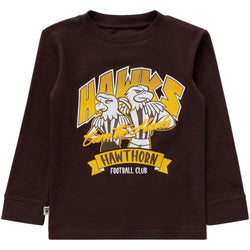 AFL Kids Supporter Long Sleeve Tee Hawthorn Hawks