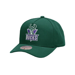 Mitchell & Ness NBA Evergreen Pro Pinch Fit Snapback Cap Milwaukee Bucks