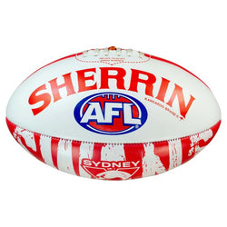 Sherrin AFL Team Icon PVC Sydney Swans Sz 3