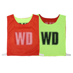 Gilbert Set Reversible Netball Bibs - Lime/Red