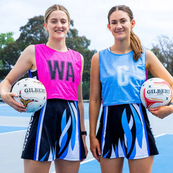 Gilbert Set Reversible Netball Bibs - Pink/Blue