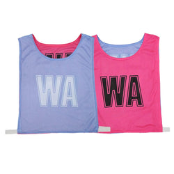 Gilbert Set Reversible Netball Bibs - Pink/Blue