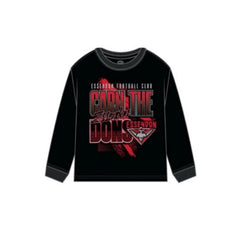 AFL Kids Carn Graphic Supporter Long Sleeve Tee Essendon Bombers