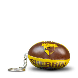 Sherrin AFL Team Keyring - Hawthorn Hawks