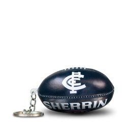 Sherrin AFL Team Keyring - Carlton Blues