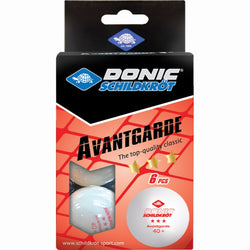 Donic Schildkrot Avantgarde Poly 40+ 3* 6 pack Table Tennis Balls