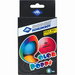 Donic Schildkrot Colour Popps Table Tennis Balls 6 pack