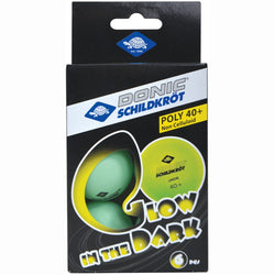 Donic Schildkrot Glow in the Dark Table Tennis Balls 6 pack