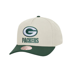 Mitchell & Ness NFL Pro Pinch White Team Colour Snapback Cap Green Bay Packers
