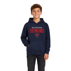 AFL Youth Vintage Arch Supporter Hoodie Melbourne Demons
