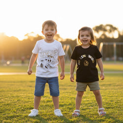 AFL Kids Twin Pack Graphic Tee Collingwood Magpies