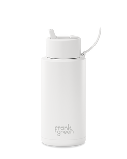 Frank Green 34oz Stainless Steel Ceramic Reusable Bottle Cloud with Flip Straw Lid