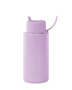 Frank Green 34oz Stainless Steel Ceramic Reusable Bottle Lilac Haze with Flip Straw Lid