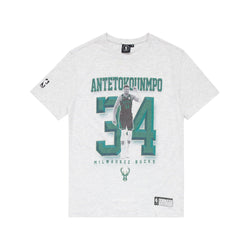 NBA Essentials Youth Giannis Antetokounmpo Bucks Jasper Vintage Tee