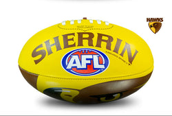Sherrin PVC 20cm Team Mascot Hawks Football
