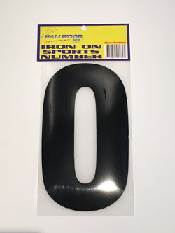 Iron on Sports Number 20cm 0 Black