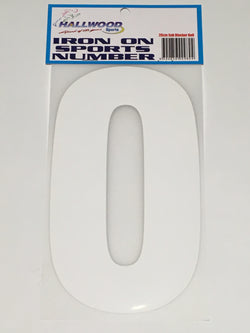 Iron on Sports Number 20cm 0 White