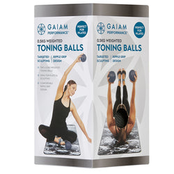 Gaiam Performance .5kg Weighted Pilates Toning Balls