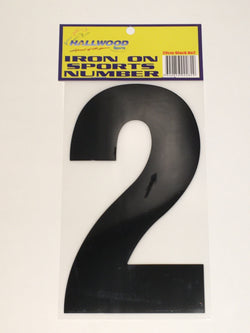 Iron on Sports Number 20cm 2 Black