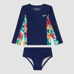 Speedo Girls Long Sleeve Rashguard Set