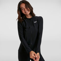 Speedo Womens Eco Zip Long Sleeve Rash Top