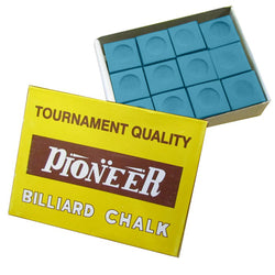 Pioneer Billiard Chalk Blue 12 Pack