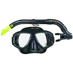 Clearwater Black Silicone Snorkel Set