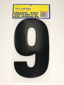 Iron on Sports Number 20cm 9 Black