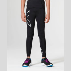 2XU Girls Compression Tights Black/Silver