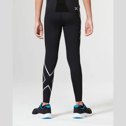 2XU Girls Compression Tights Black/Silver