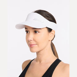 2XU Run Visor - White