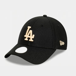 New Era Womens 9Forty Cloth Strap Los Angeles Dodgers Hex Black / Vegas Gold