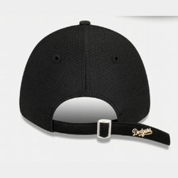 New Era Womens 9Forty Cloth Strap Los Angeles Dodgers Hex Black / Vegas Gold